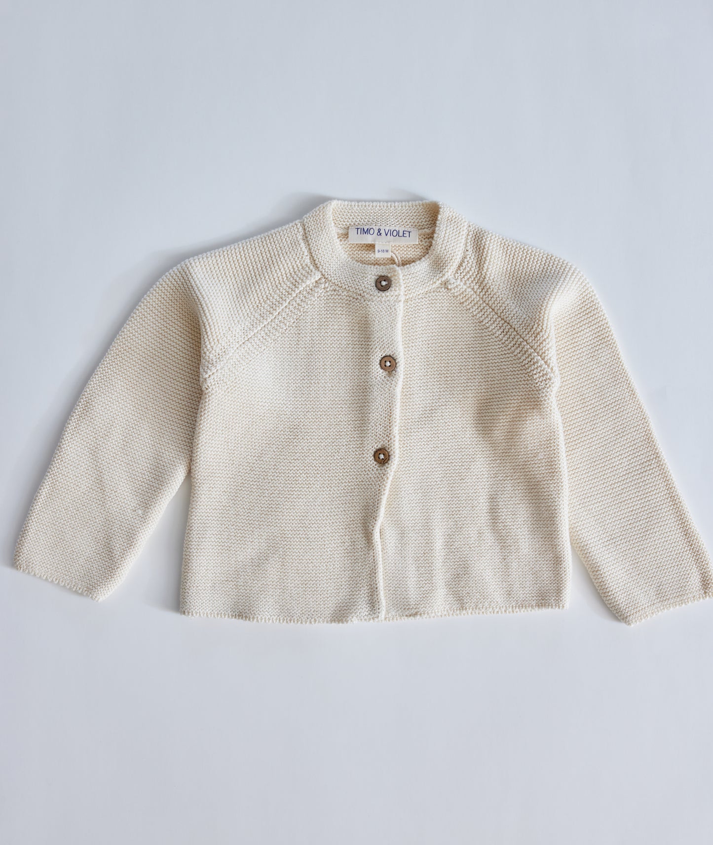 Ivory Knit Cardigan and Hat Set