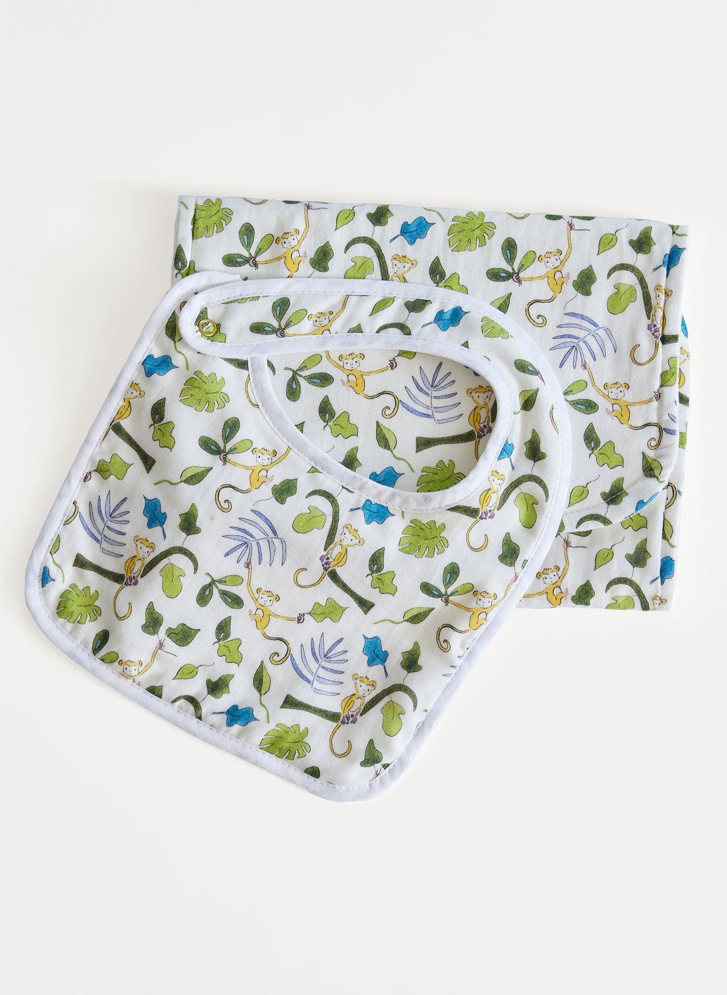 Baby Essentials Bib & Burp Set-Happy Monkey