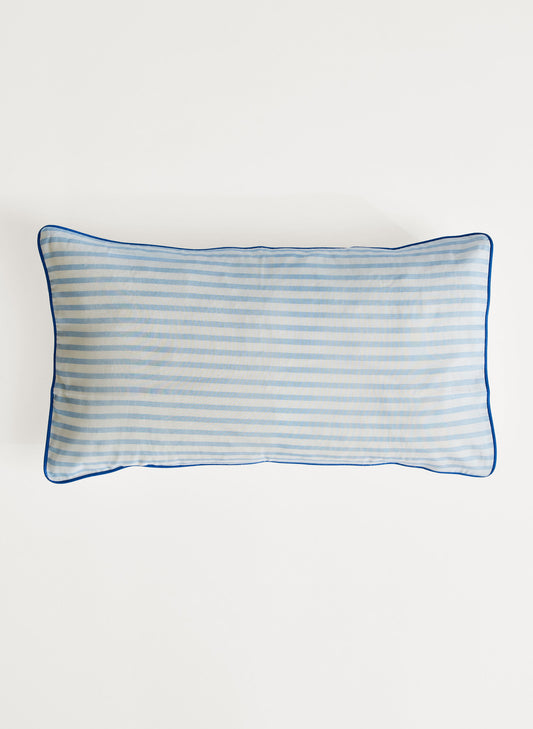 Blue & White Striped Toddler Pillow Case