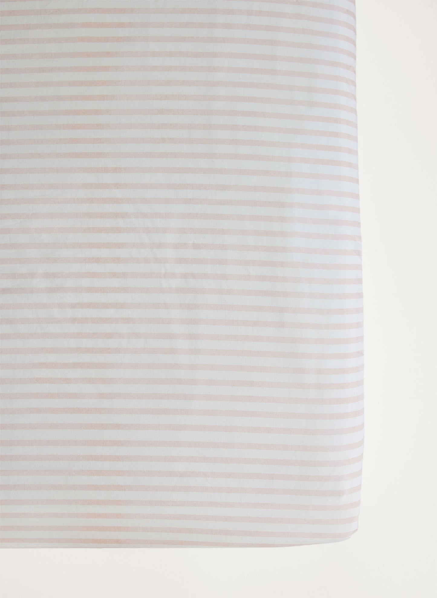 Pink & White Striped Crib Sheet