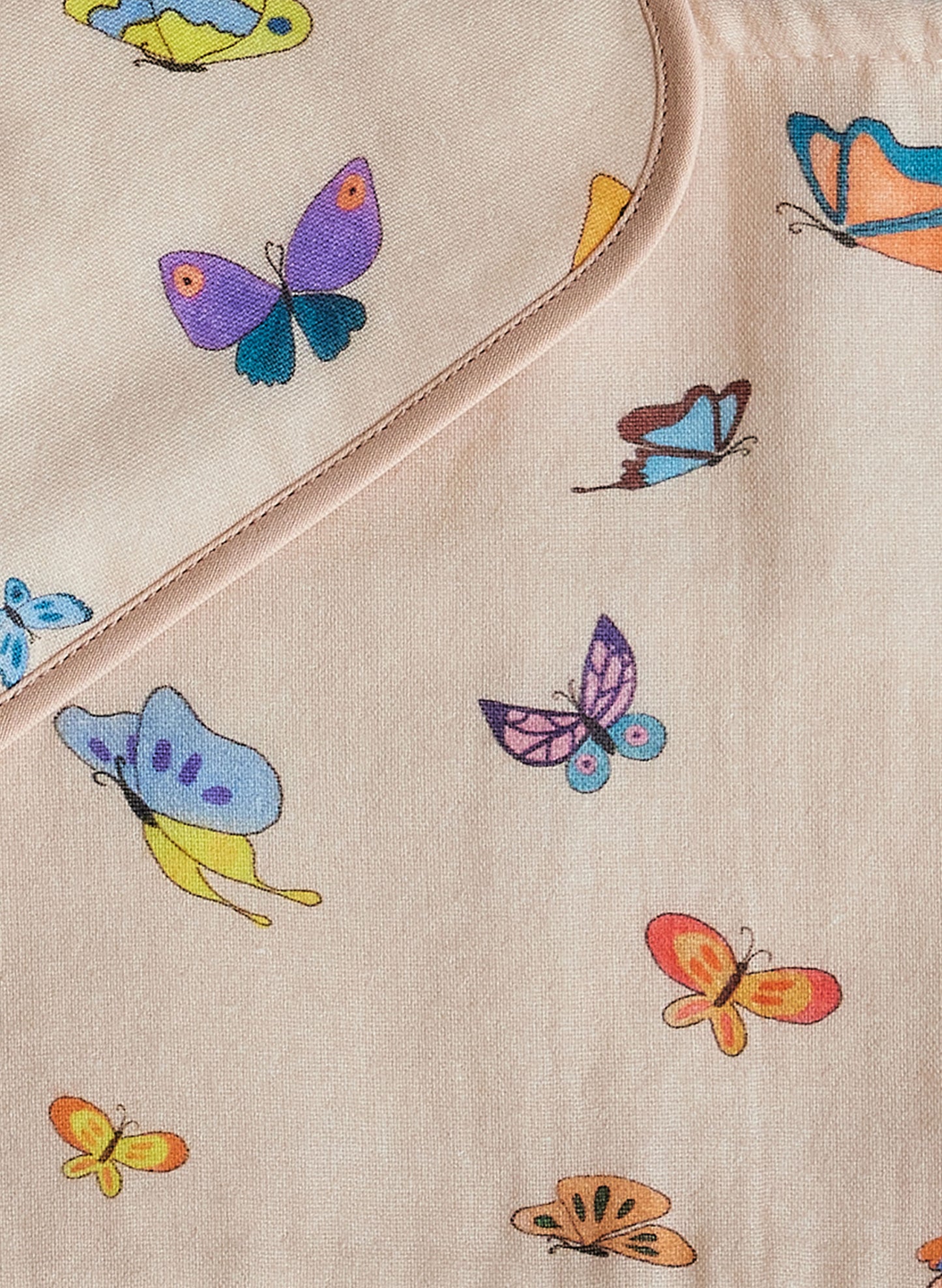 Blush Peach Madame Butterfly Bib and Burp Set