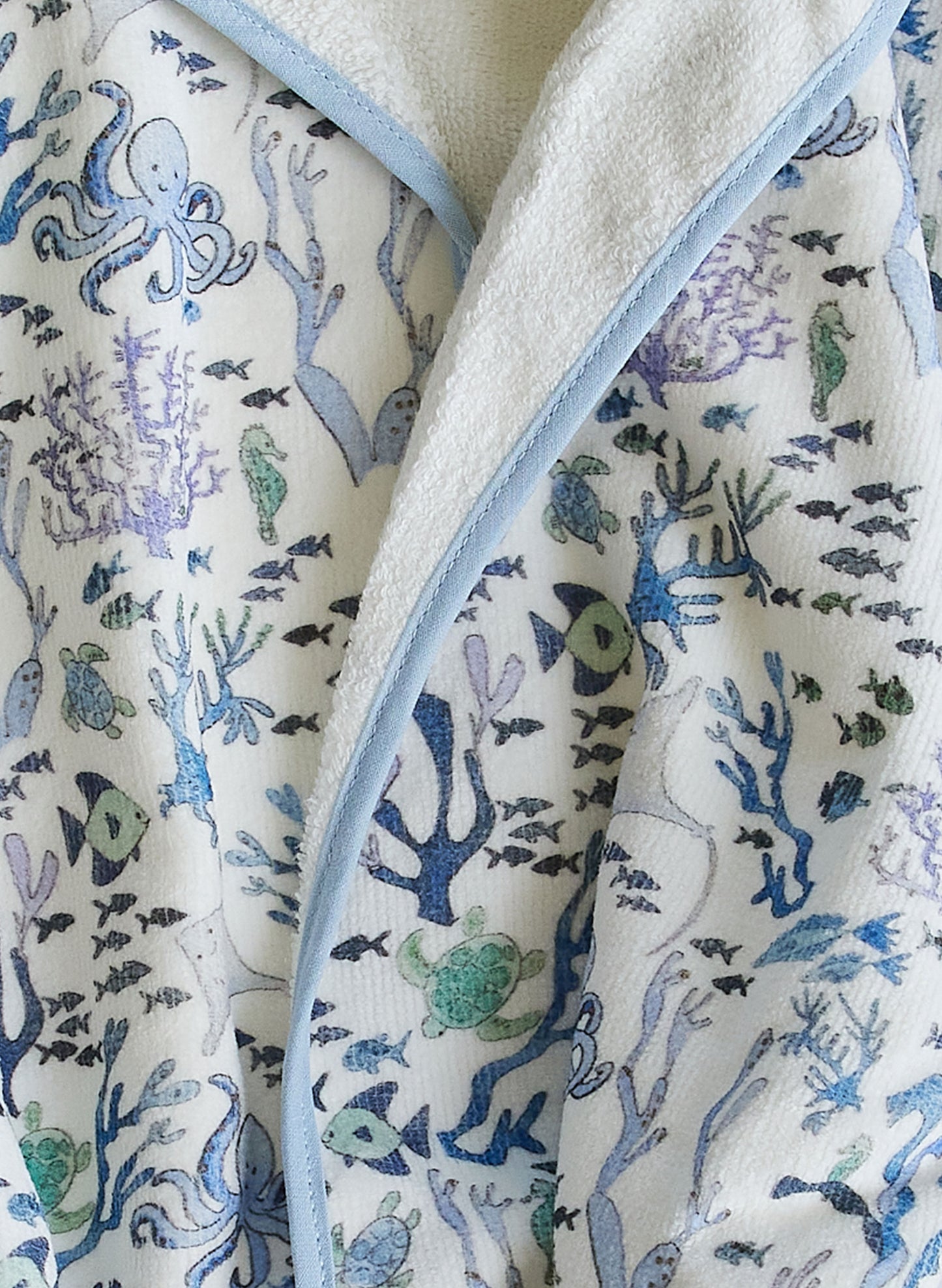 Coral Reef Robe and Hooded Towel Bath - Time Gift Set