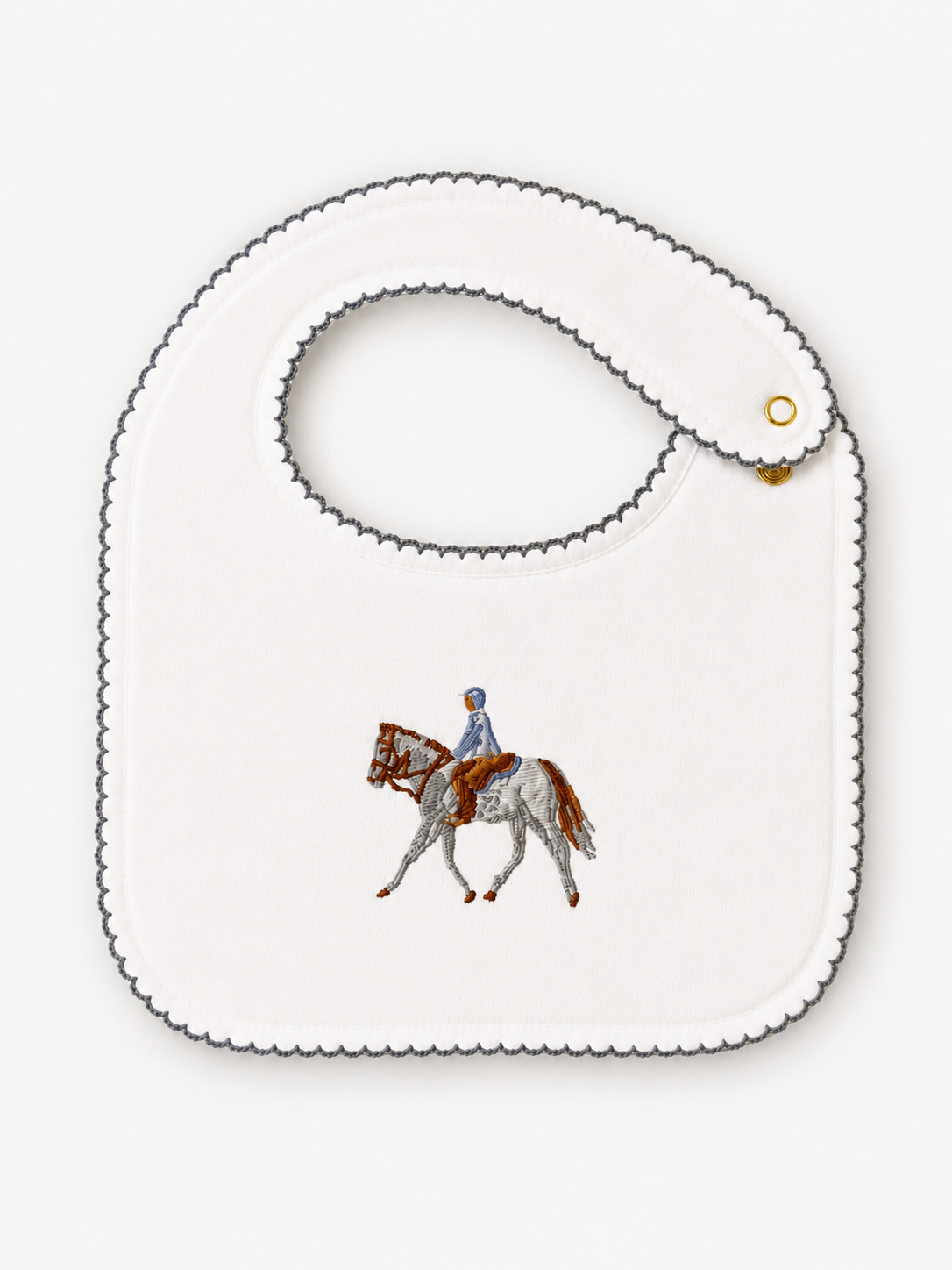 Baby Classic Bib - Embroidered Horse