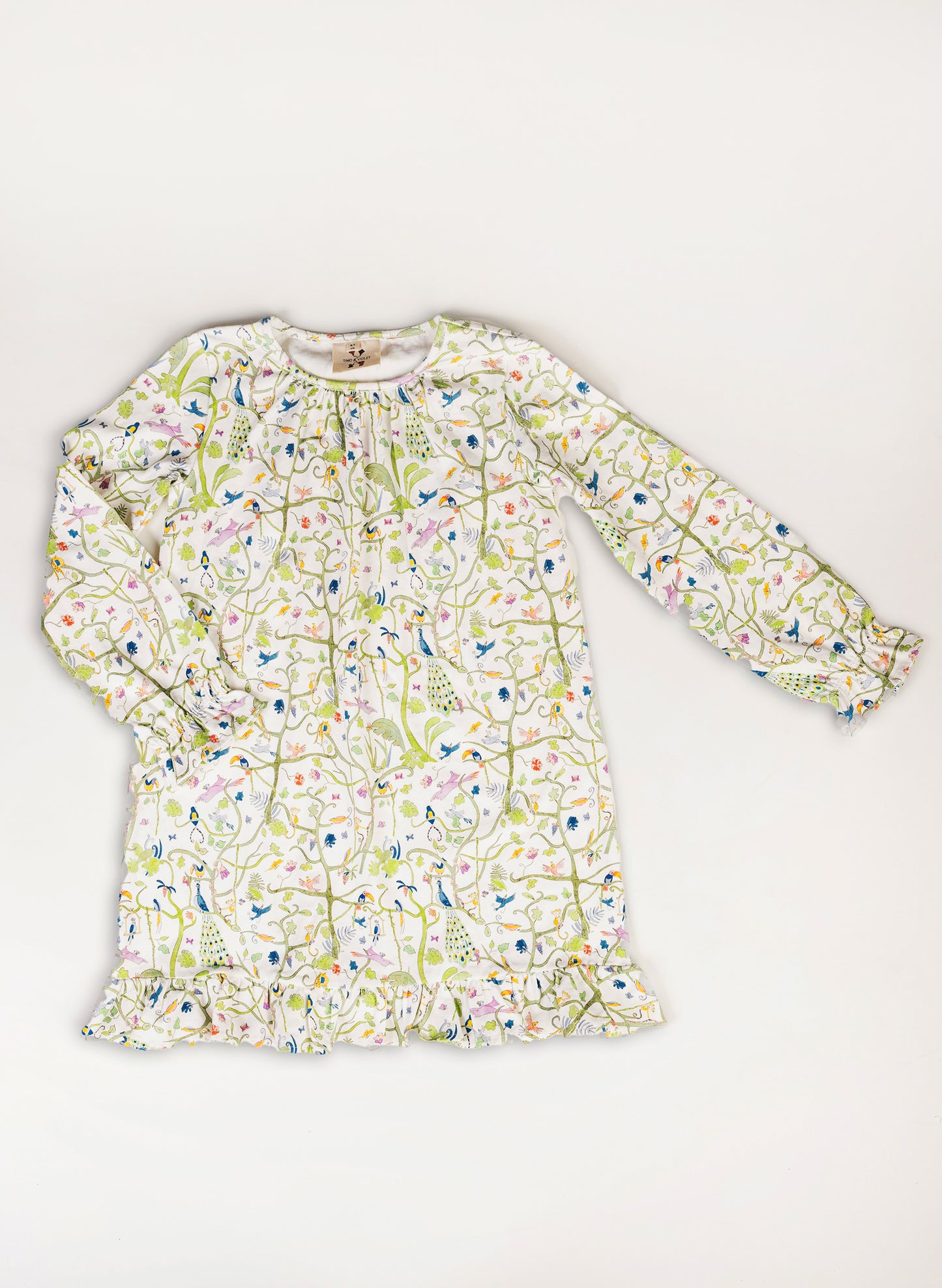 The Sunday Morning Loungewear Dress - Tropical Garden
