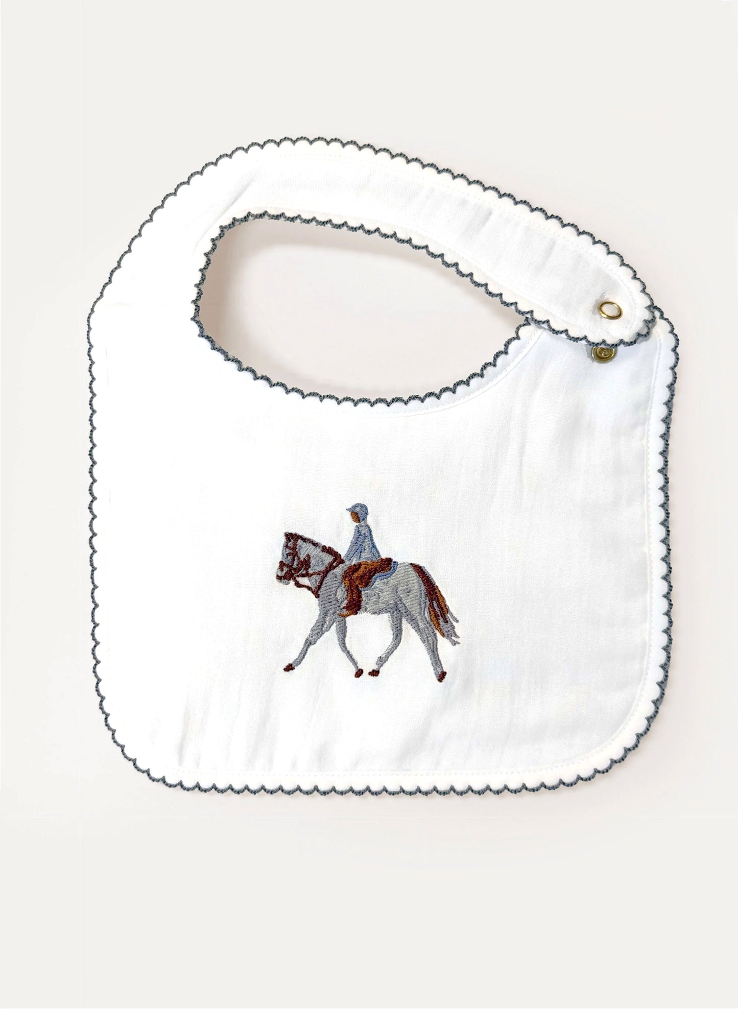 Baby Classic Bib - Embroidered Horse