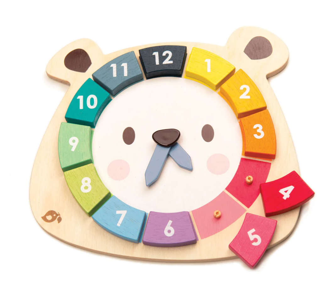 Tender Leaf Bear Colors Clock