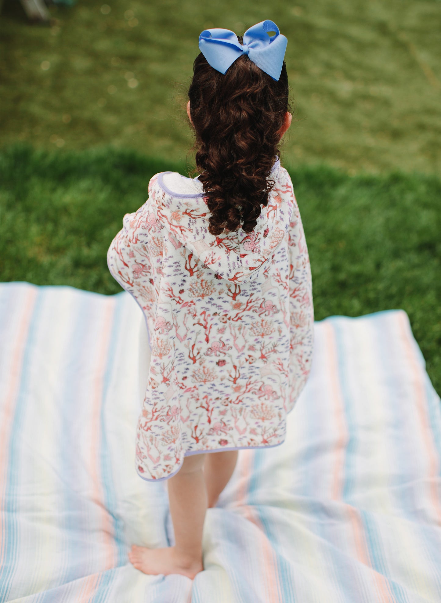 Rosy Coral Reef Swim Poncho