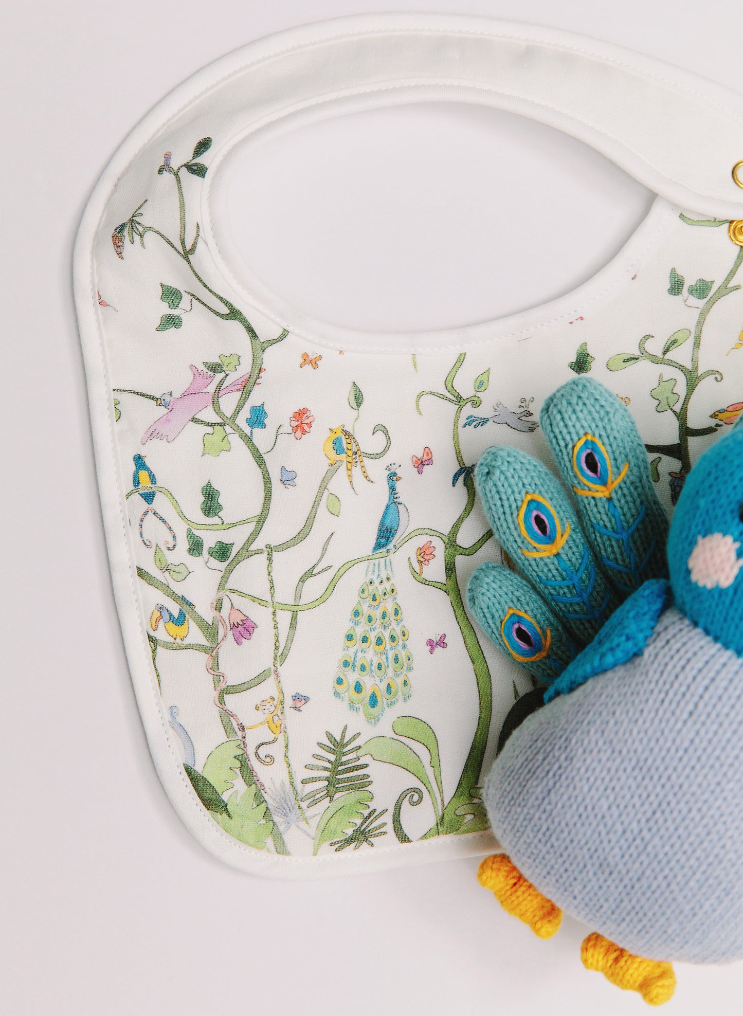 Violet the Peacock and Tropical Baby Classic Bib Set