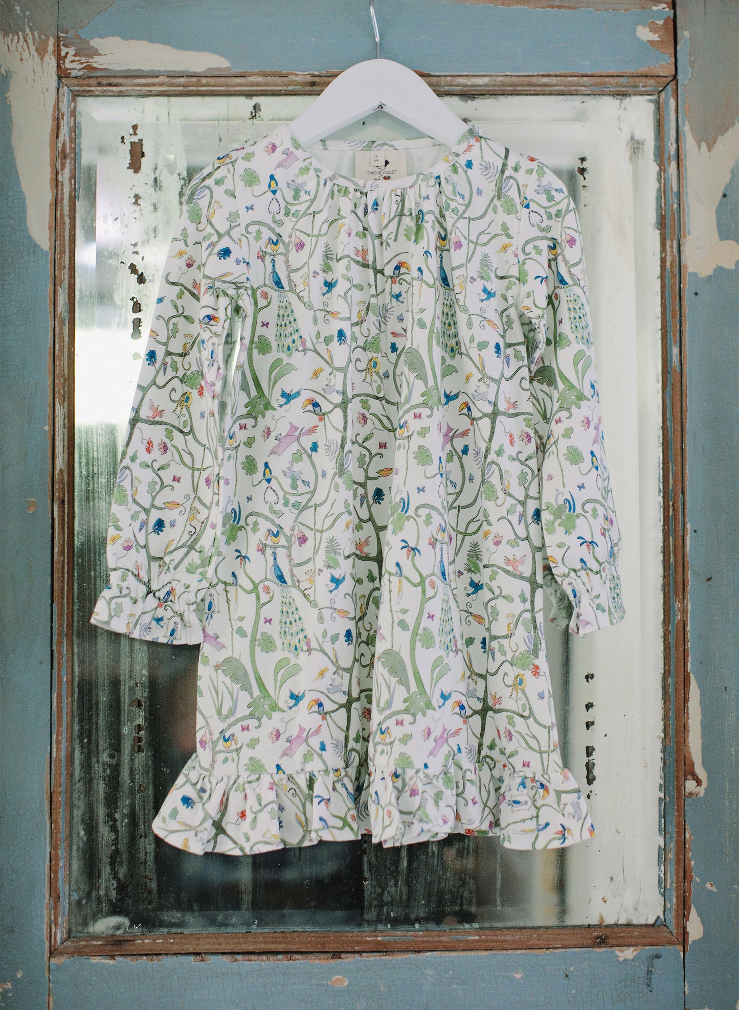 The Sunday Morning Loungewear Dress - Tropical Garden