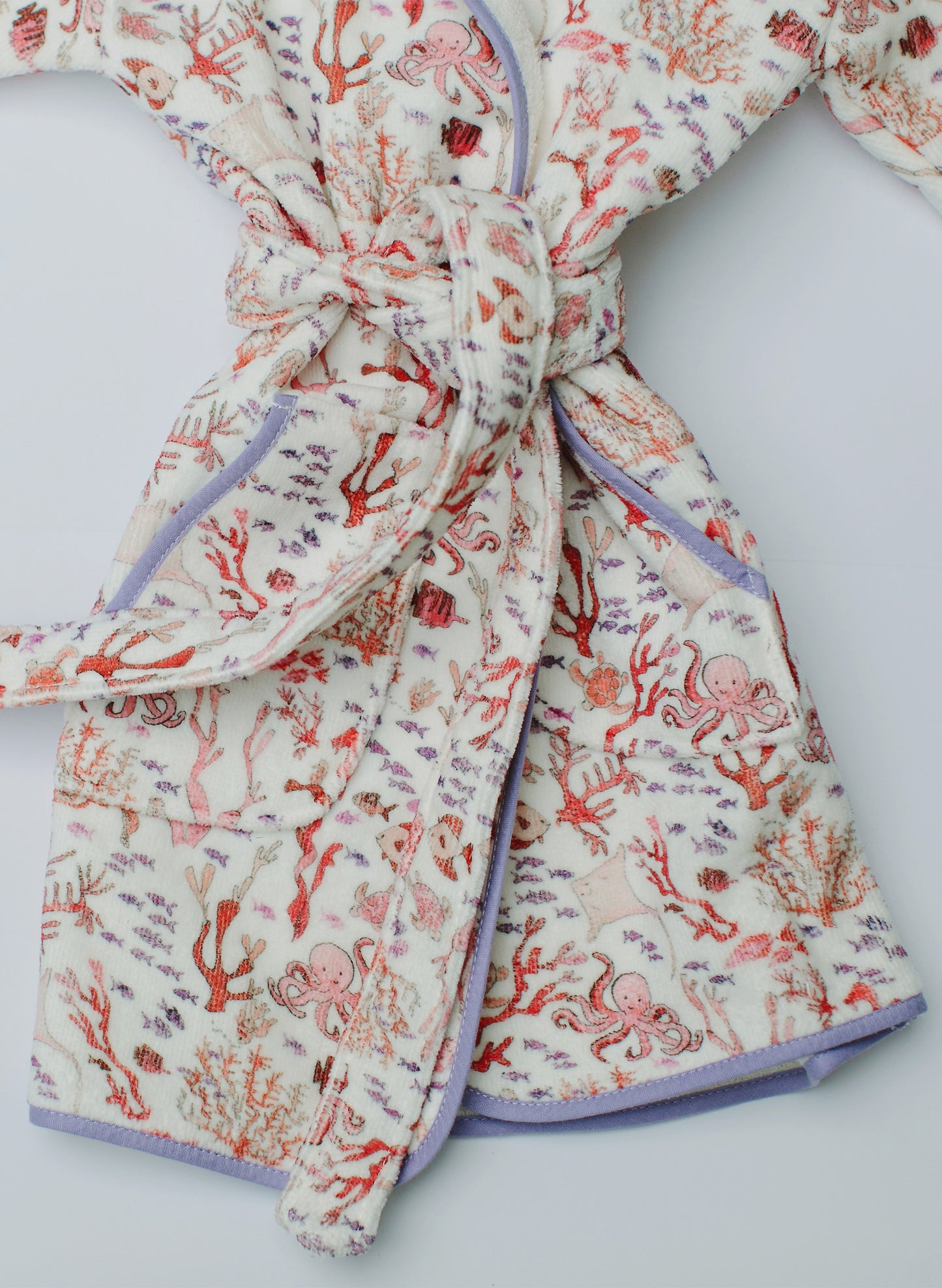 Rosy Coral Reef Bathrobe
