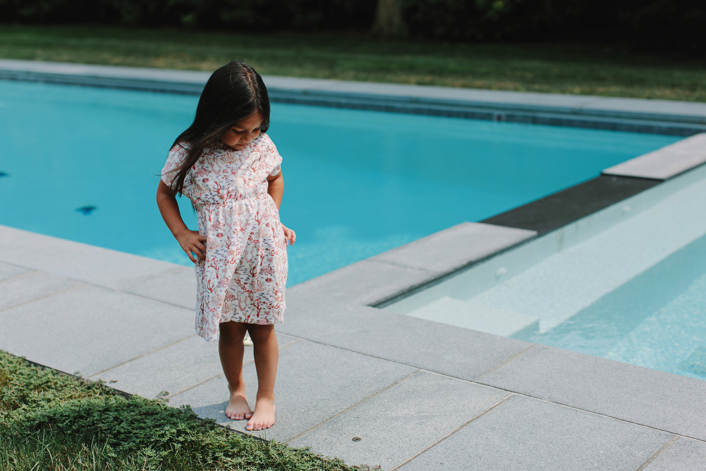 The Delphine Dress - Rosy Coral Reef