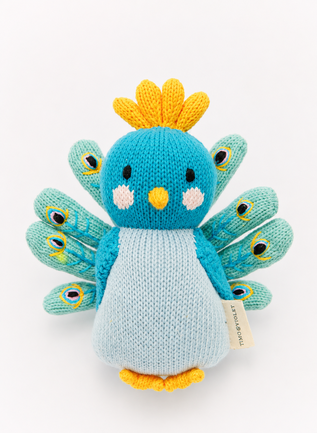 Tuckling Gift Set with Baby Bib, Violet the Peacock and Wonder Blanket