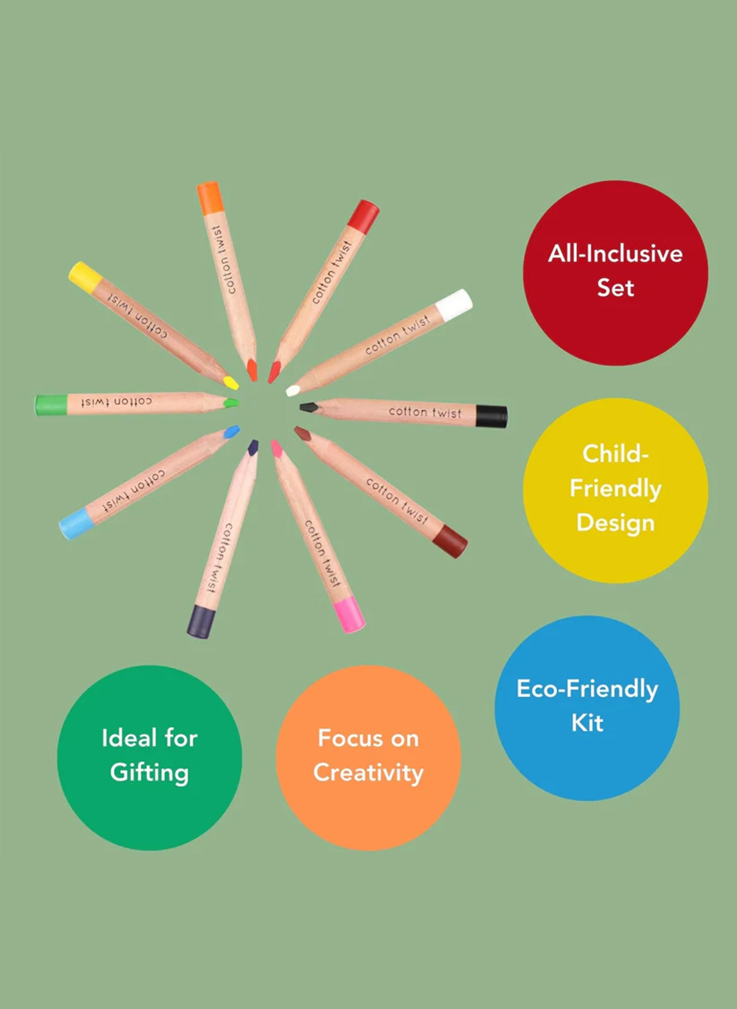 Jumbo Watercolor Pencils Set