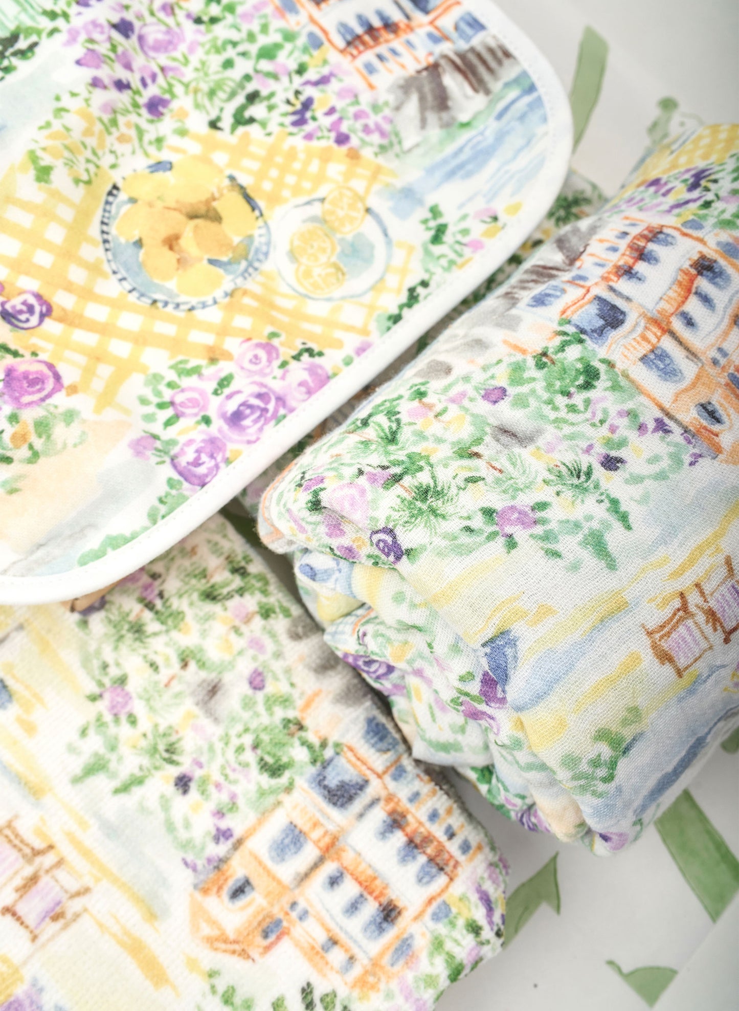 Tummytime Bib & Shawl Blanket Set-Limoncello