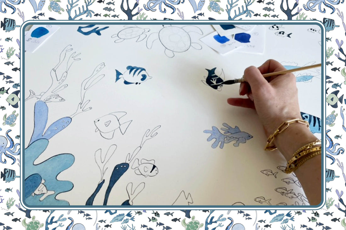 How a Watercolor Becomes a Pajama