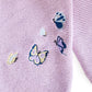Embroidered Butterfly Knit Cardigan