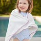 Lavender Piped Hooded Bath Towel & Washcloth Set