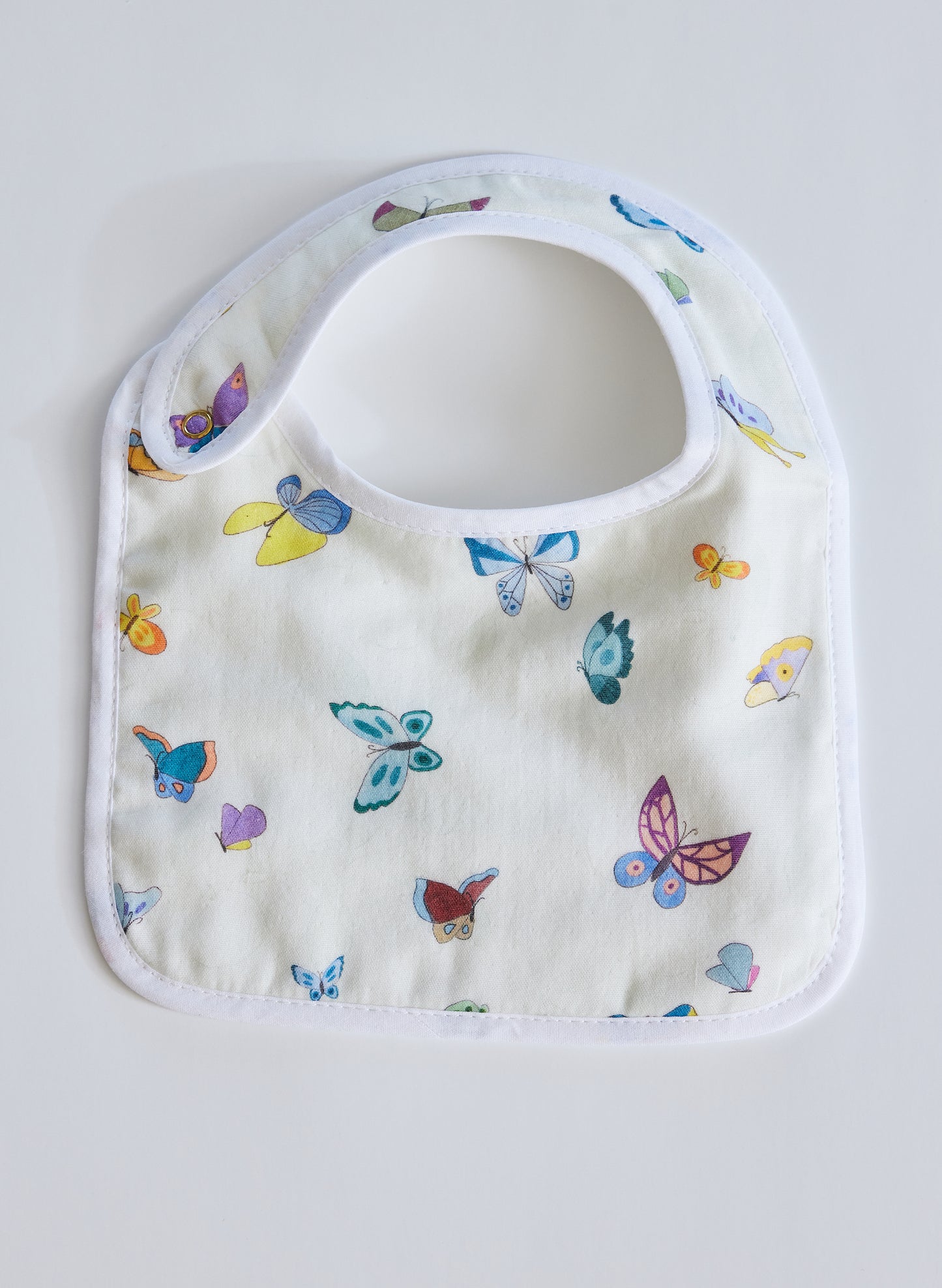 Madame Butterfly Bib and Embroidered Butterfly Shawl Blanket Set