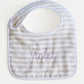 Sand & White Striped Bib