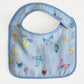Blue Madame Butterfly Bib