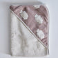 Sweet Sheep Jacquard Hooded Towel and Washcloth Set