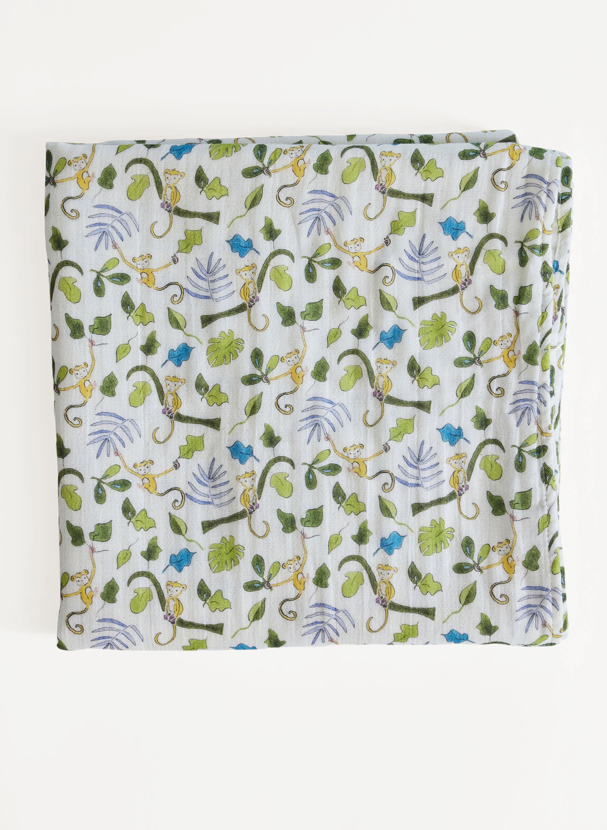 Organic Cotton Shawl Blanket - Happy Monkey