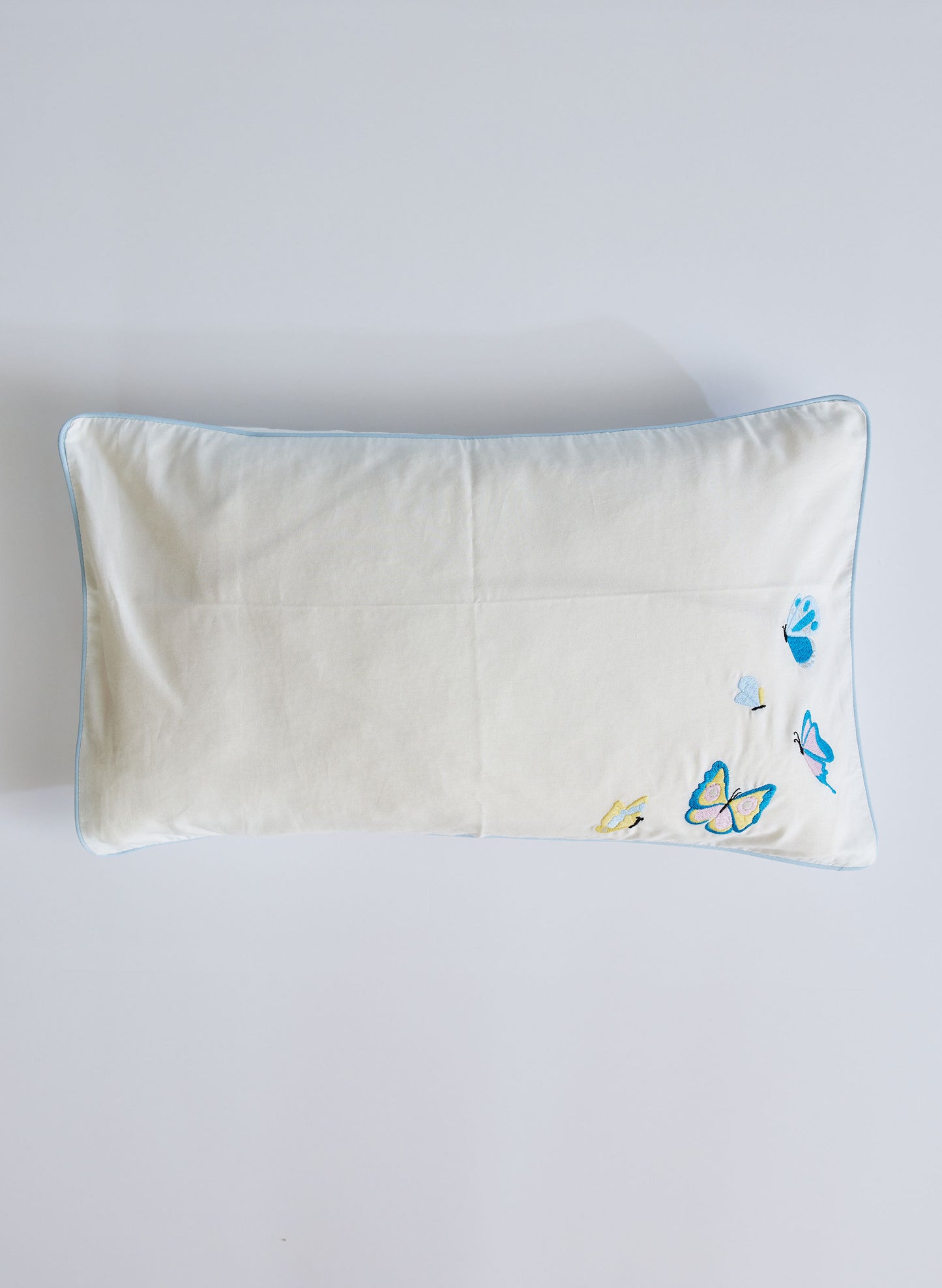 Embroidered Butterfly Toddler Pillow Case