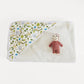 Happy Monkey Hooded Bath Towel and Monkey Rattle