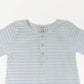 Walker Terry Romper - Blue & White Stripe
