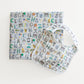 Tummytime Bib & Shawl Blanket Set-NYC Alphabet Soup