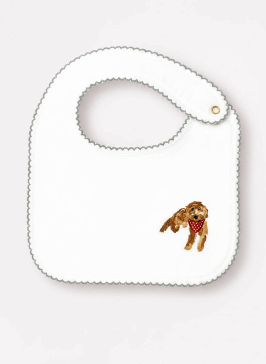 Classic Bib - Embroidered Dog