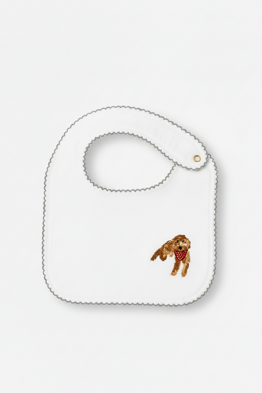 Classic Bib - Embroidered Dog