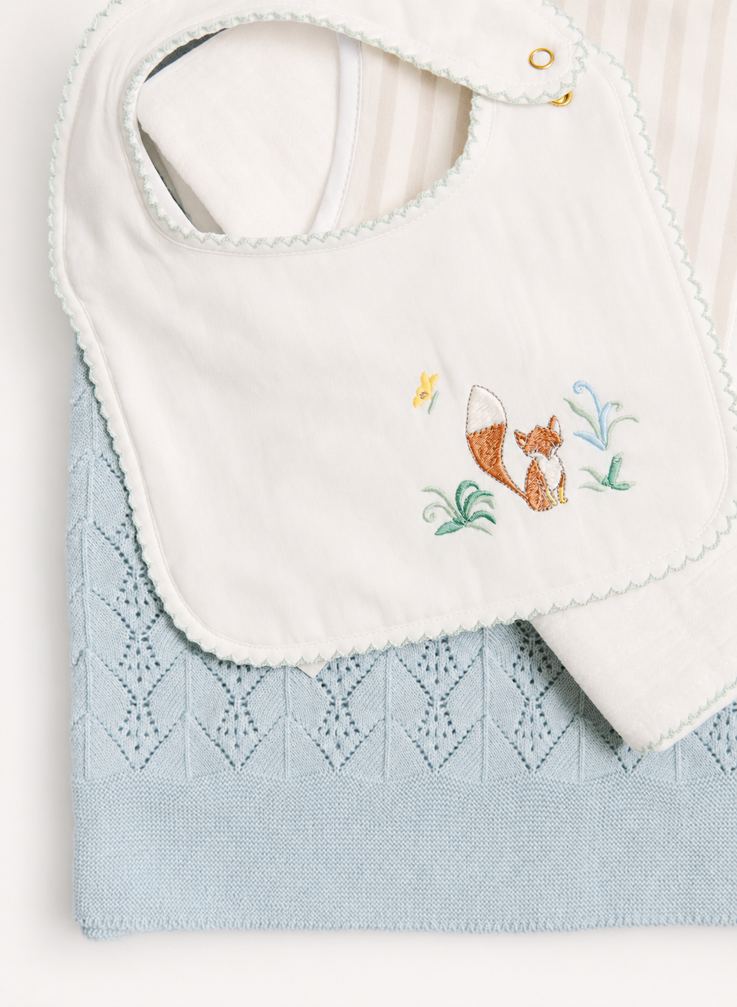 Classic Bib - Embroidered Fox