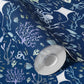 Coral Reef Wallpaper in Nautical Navy