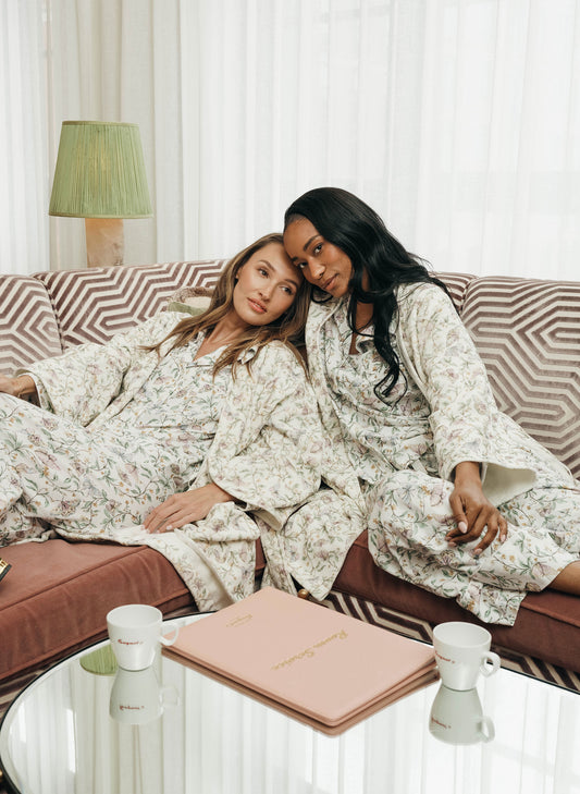 Women's Dahlia Bathrobe - Botanical Whisper