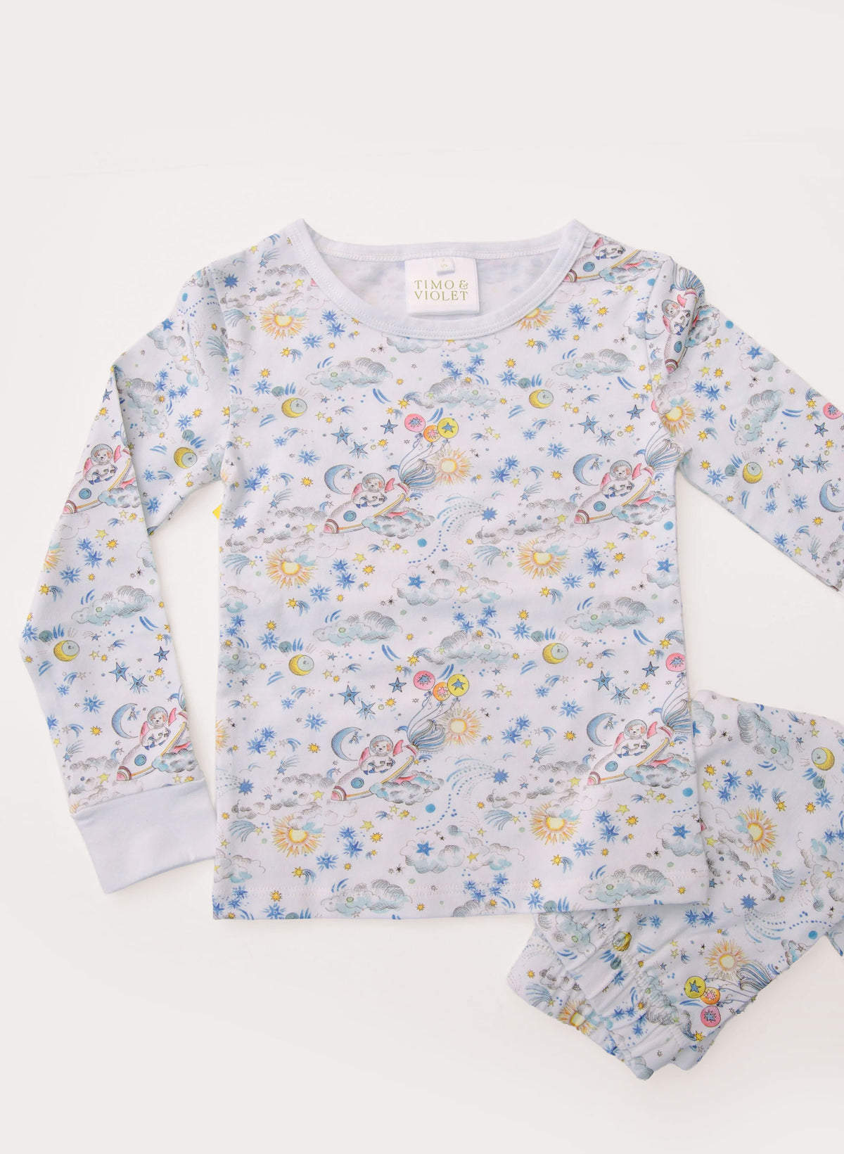 Children's organic cotton two-piece pajamas by Timo & Violet