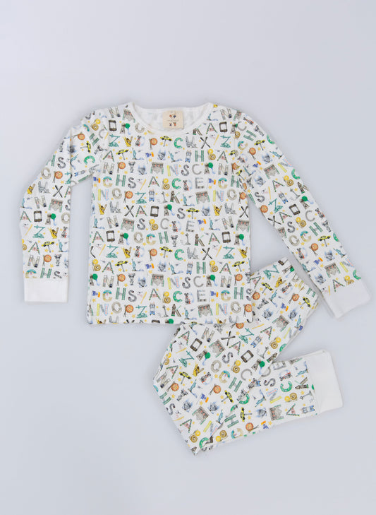 The Two Piece Pajama Set - NYC Alphabet Soup