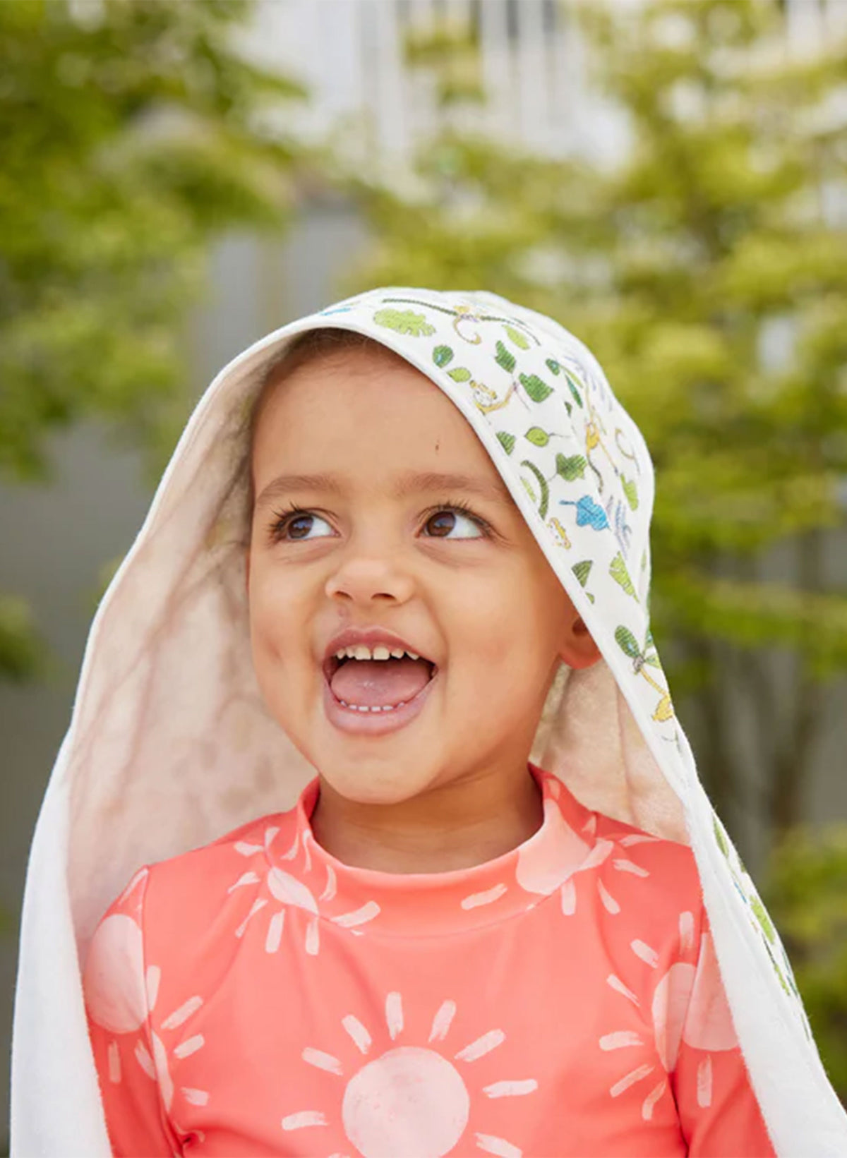 Children's organic cotton hooded bath towel by Timo & Violet