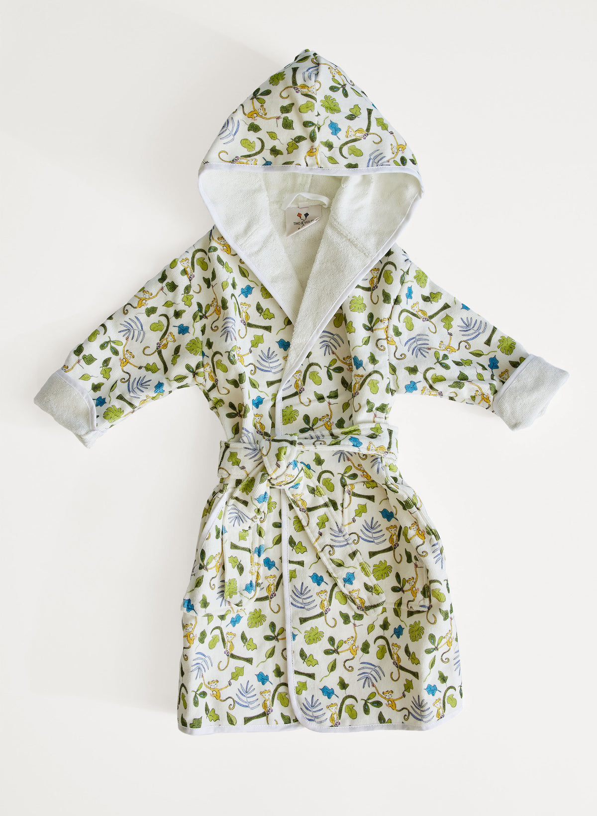 Children's Organic Cotton Printed Bathrobe