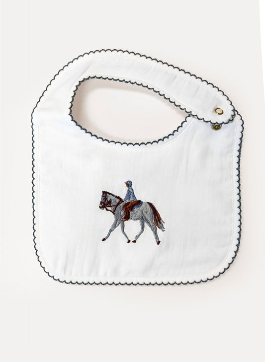 Baby Classic Bib - Embroidered Horse