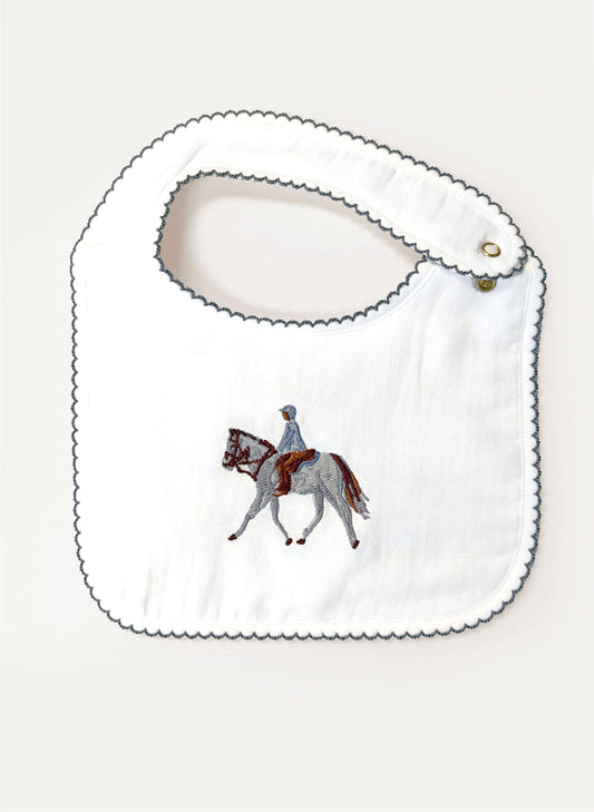 Baby Classic Bib - Embroidered Horse
