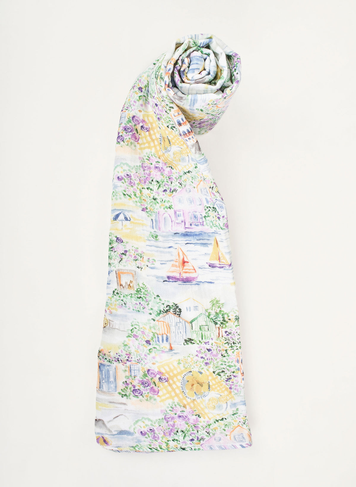Organic cotton muslin shawl blanket, Limoncello