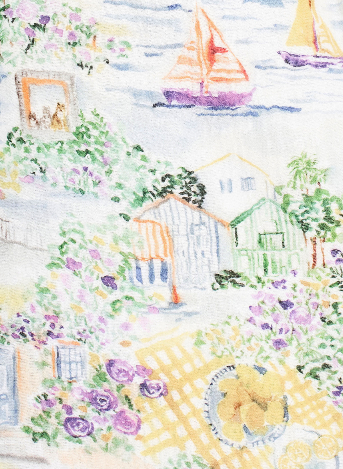 Organic cotton muslin shawl blanket by Timo & Violet