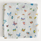Organic cotton muslin shawl blanket, Madame Butterfly