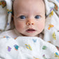Organic cotton muslin shawl blanket by Timo & Violet