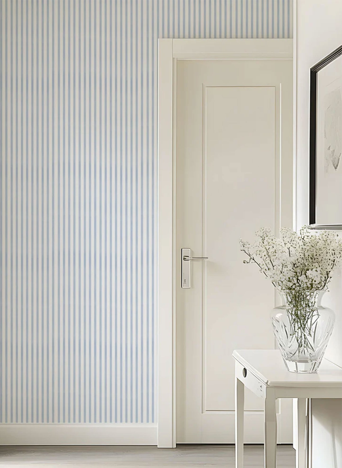 Stripes in Blue + White