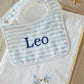 Blue & White Striped Bib
