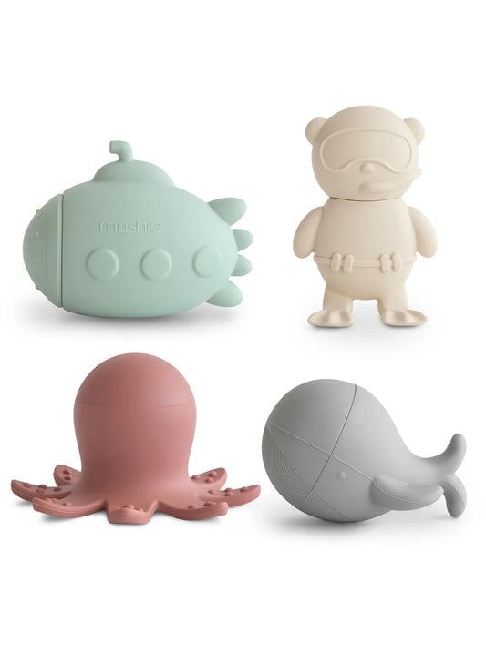 Sealife Mold Free Bath Play Set - 4 Pack by Mushie