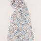 Floral patterned scarf on a light background