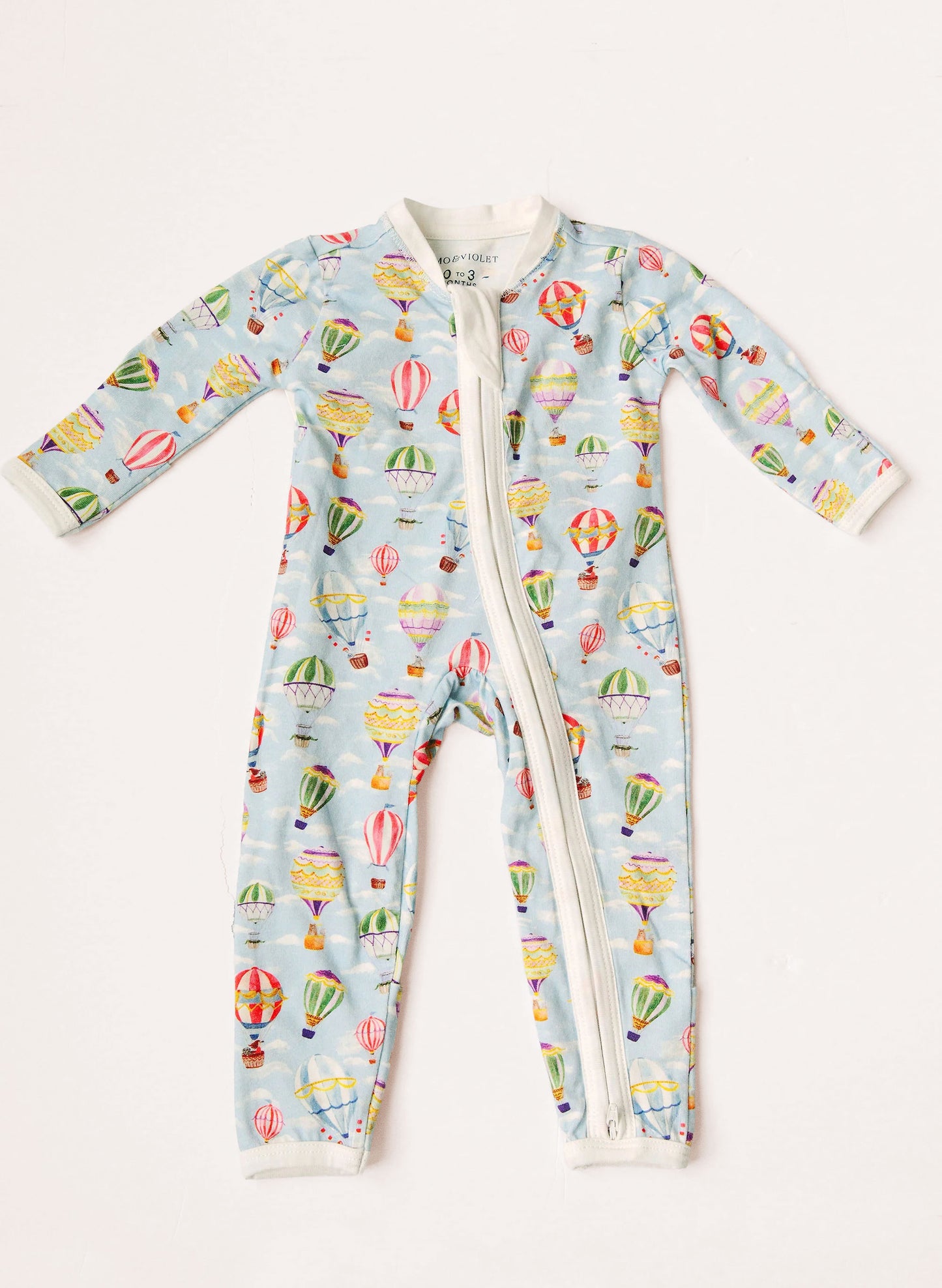 Baby Zippered One-Piece - Up, Up & Away